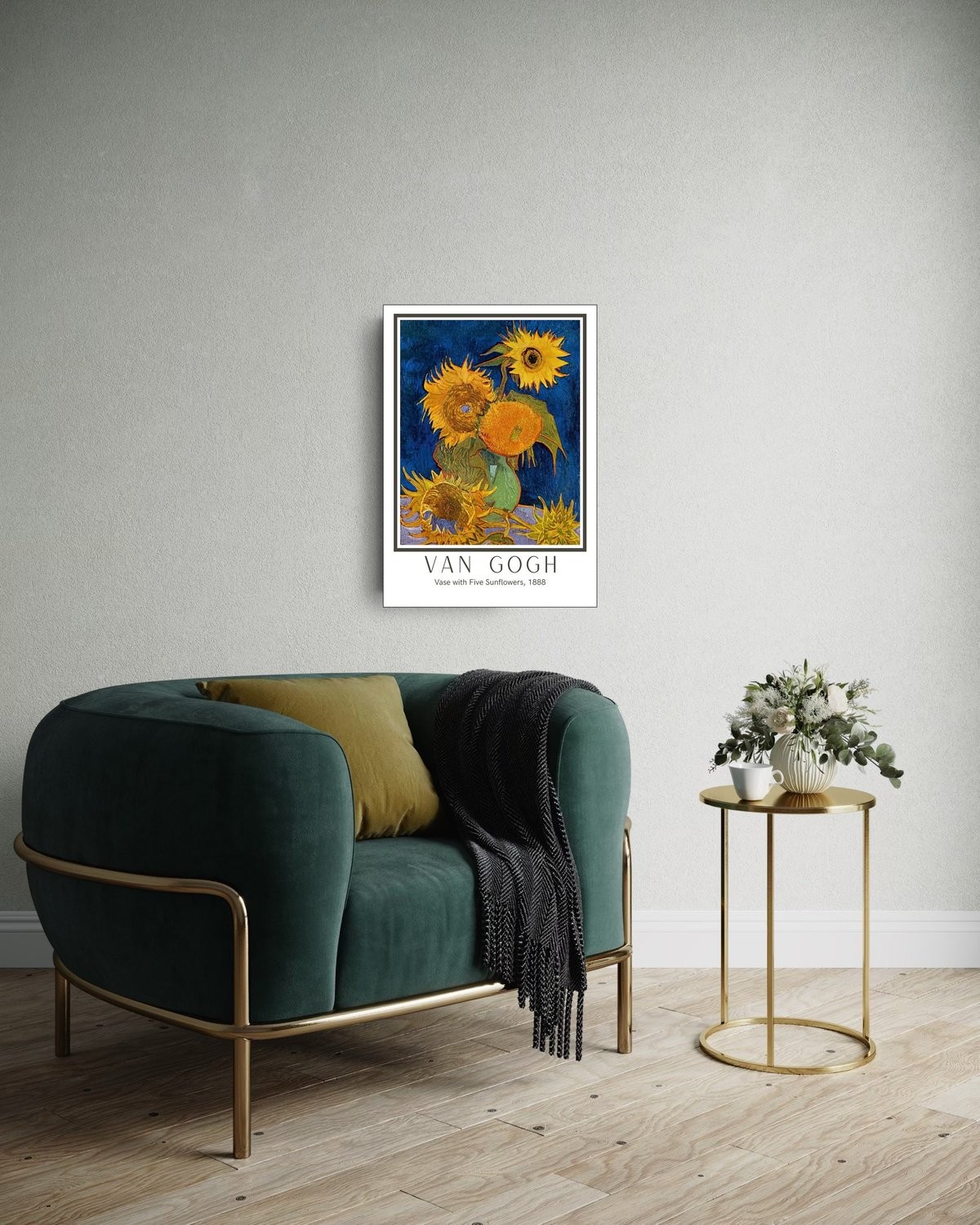 Vase with Five Sunflowers, 1888