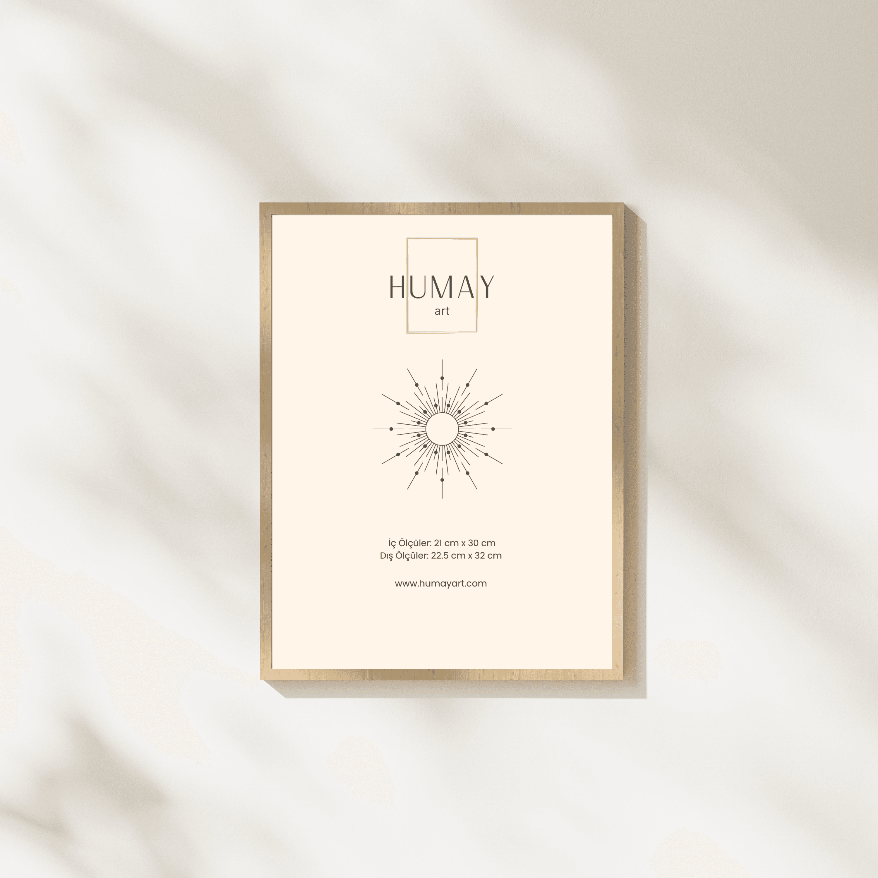 Humay Art Naturel Ahşap Çerçeve