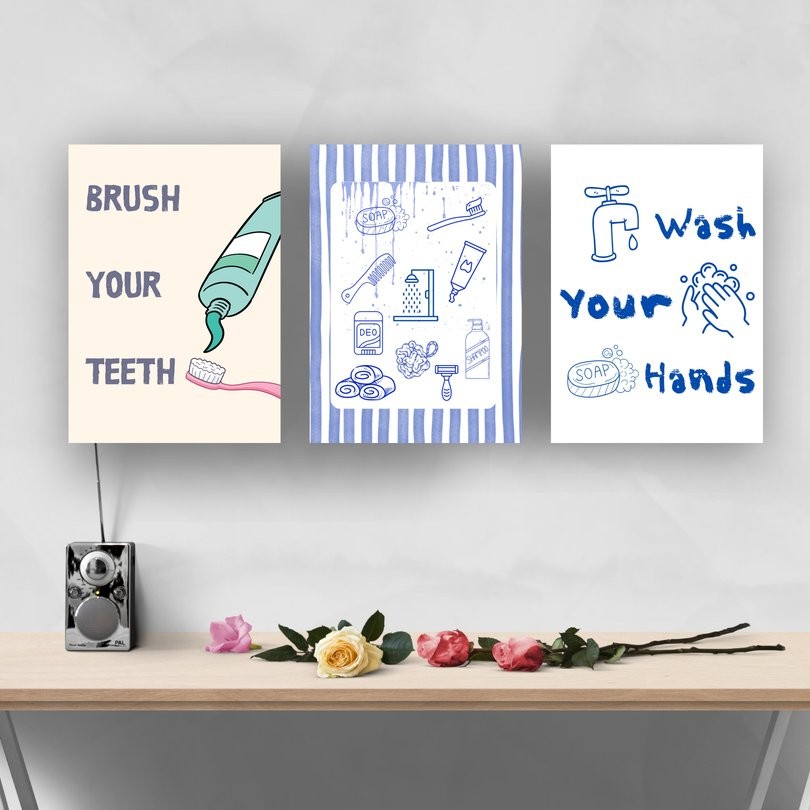 Daily Hygiene Reminders - 3-Piece Set image