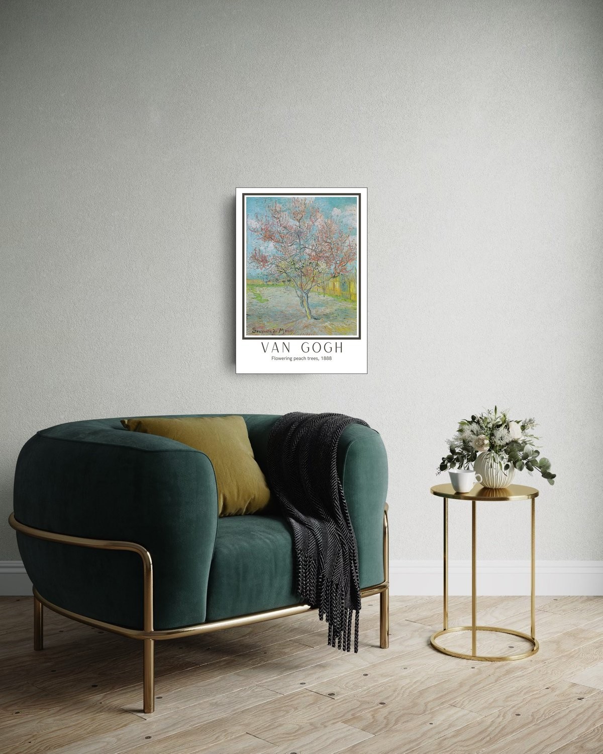 Flowering peach trees, 1888