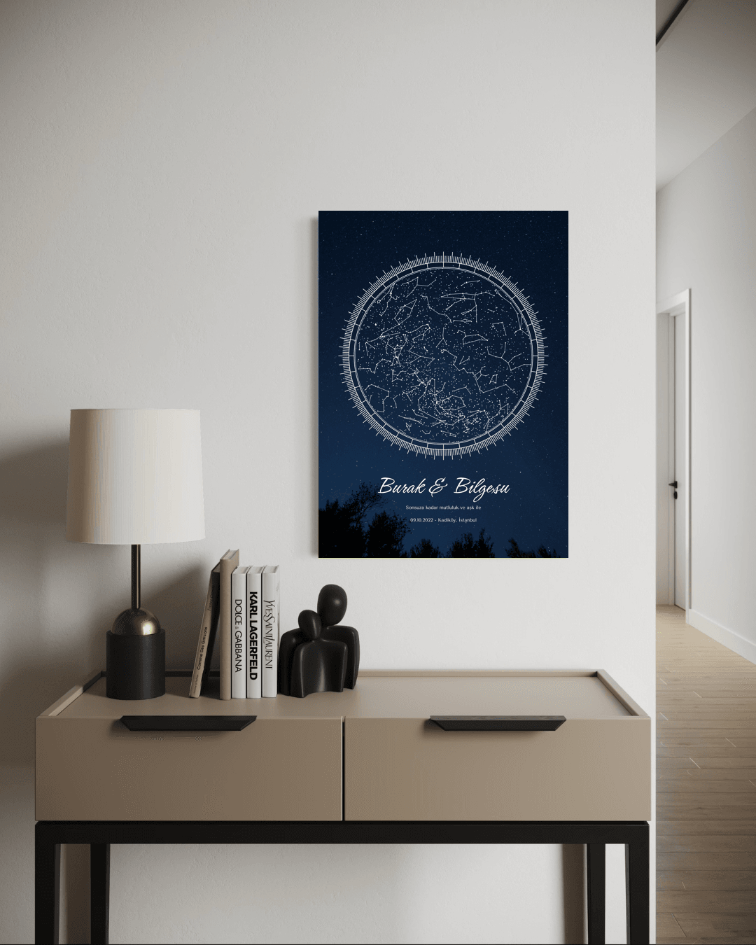 Kişiye Özel Celestiart Gökyüzü Haritası - 6
