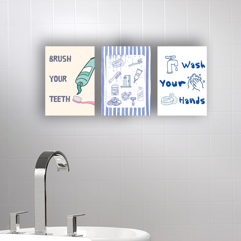 Daily Hygiene Reminders - 3-Piece Set