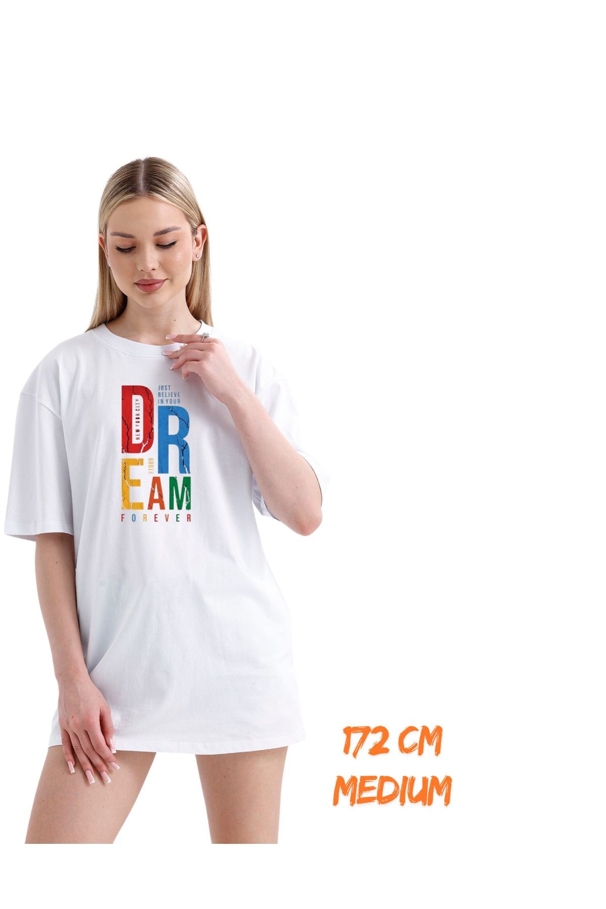 - %100 Pamuklu Unisex Oversize Tişört - Dream Dizayn