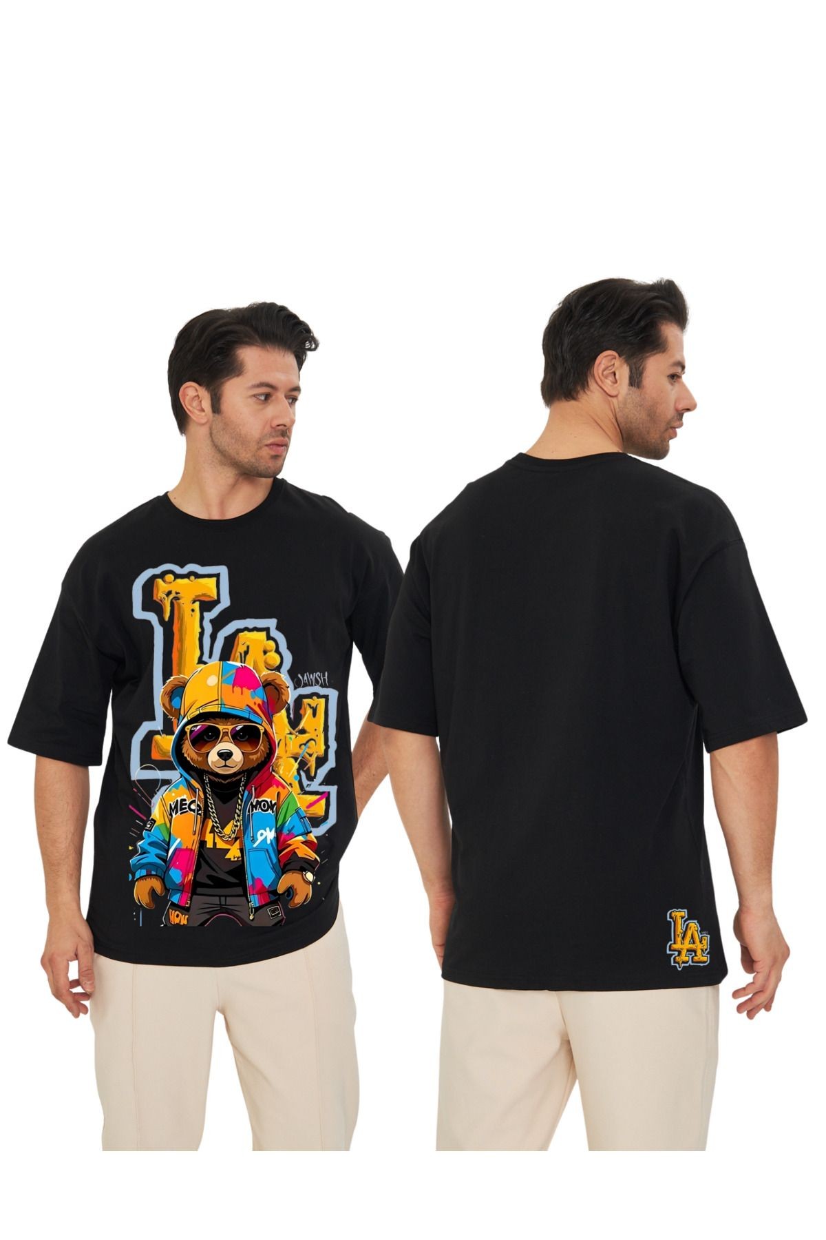DTF Baskılı Regular Tişört- Unisex "Bear"