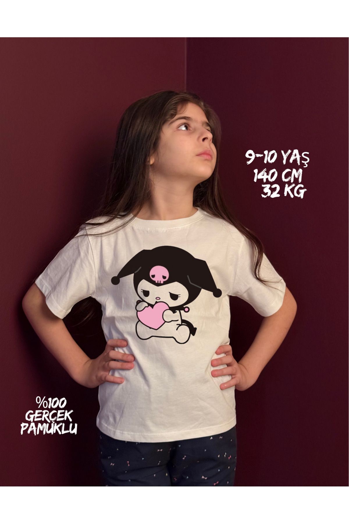 Kuromi Seçenekli Baskılı Çocuk Unisex T-shirt Koleksiyonu image