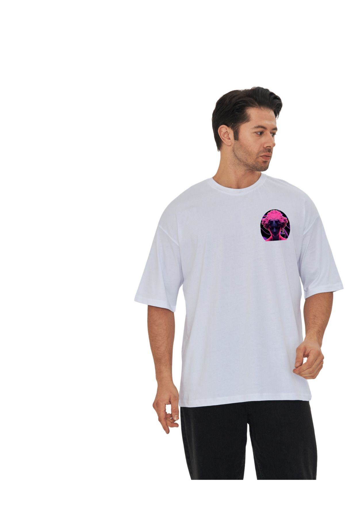 Streetwear Oversize Virtual Reality Yazılı Unisex T-Shirt