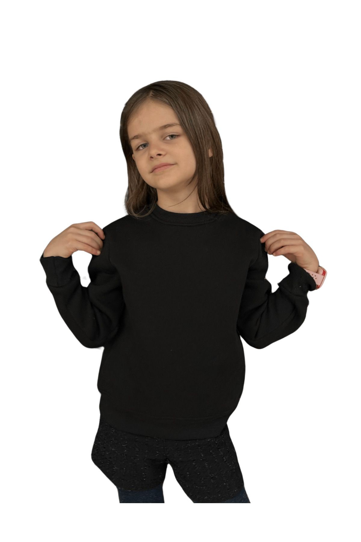 3 İplik Şardonlu Premium Kumaş Çocuk Sweatshirt (5-6 / 7-8 / 9-10 ve 11-12 yaş) image