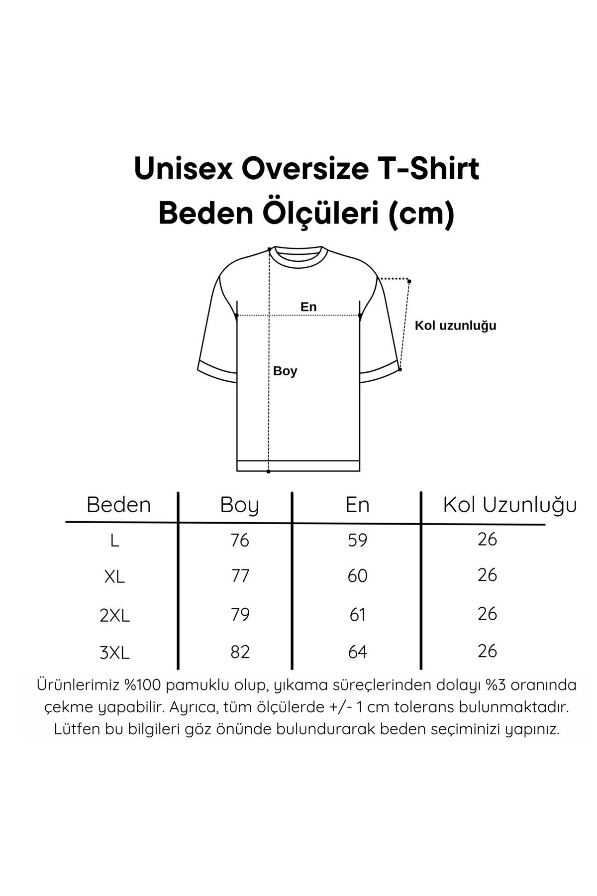 Digital Baskı DTF  %100 Pamuklu Oversize Tişört - Move Temalı