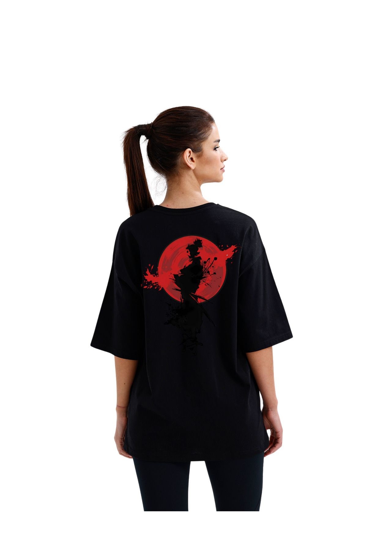 Ukiyo Oversize Savaşçı Desenli Unisex T-shirt