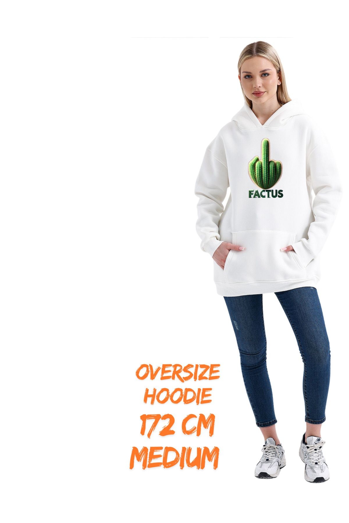 -dtf Baskılı 3 Iplik Şardonsuz Sweatshirt - Kaktüs Temalı