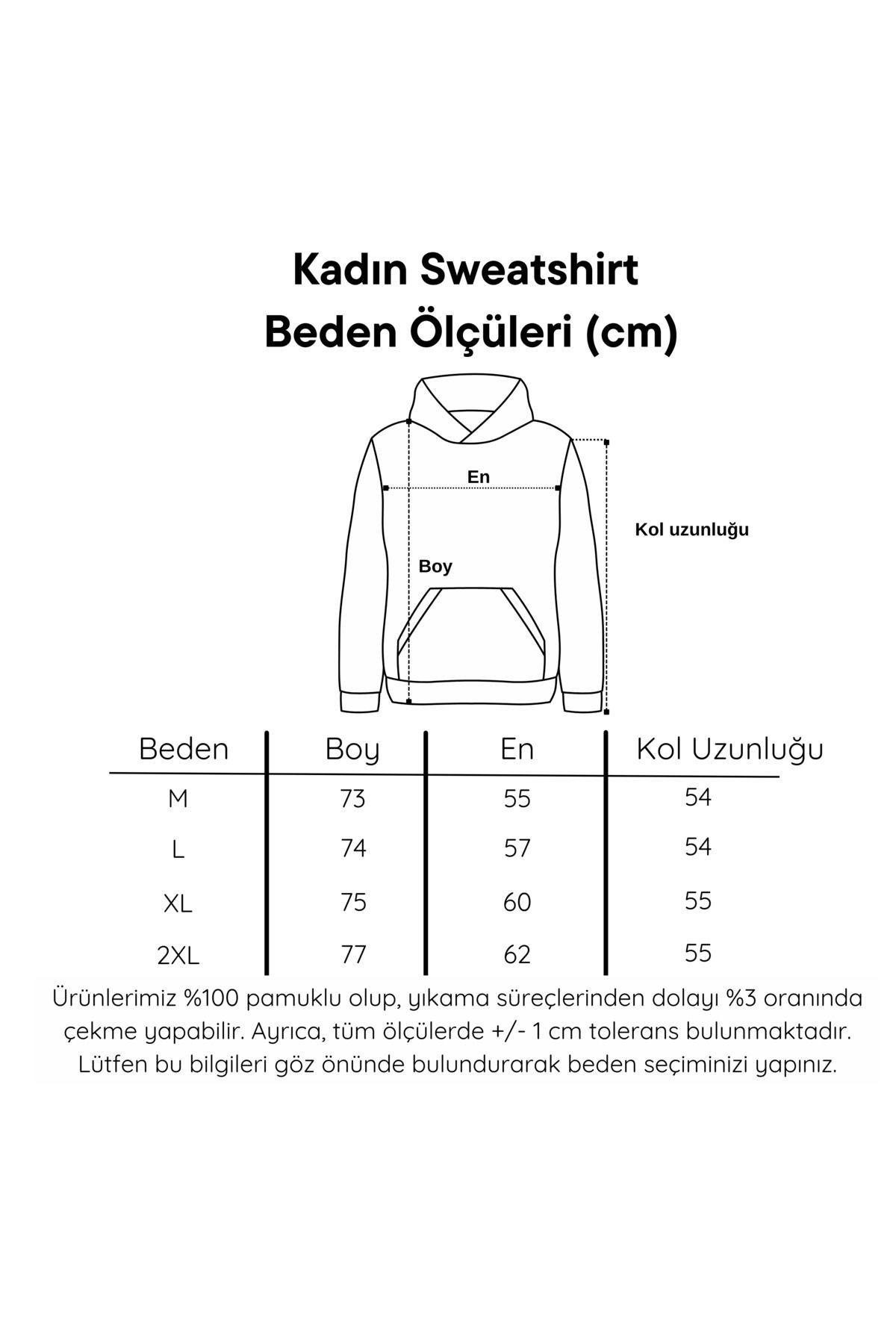 - DTF Baskılı 3 İplik Şardonlu Sweatshirt - Sevgililer Günü Dizaynı