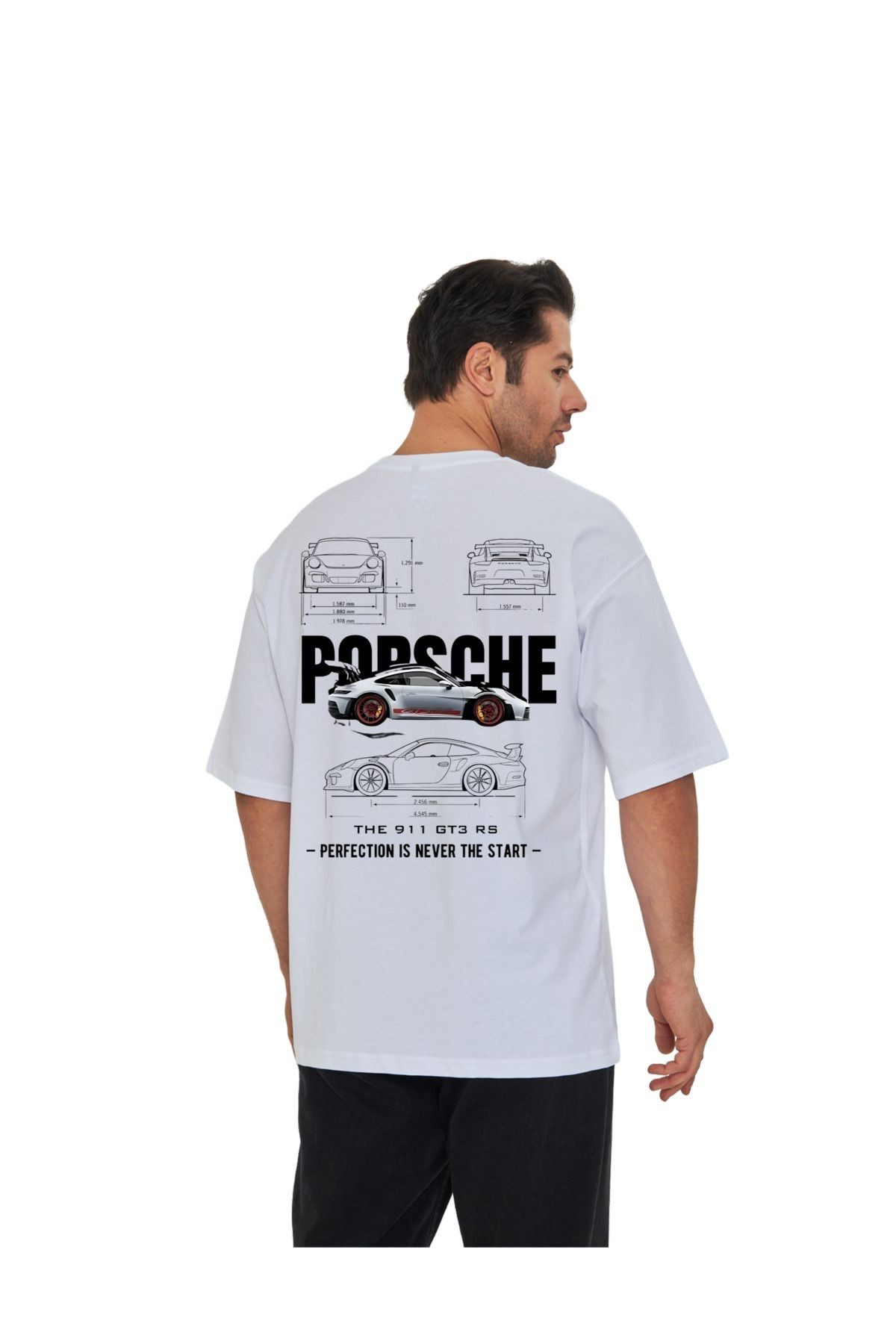 Streetwear Porsche Tasarımı Unisex Oversize T-shirt
