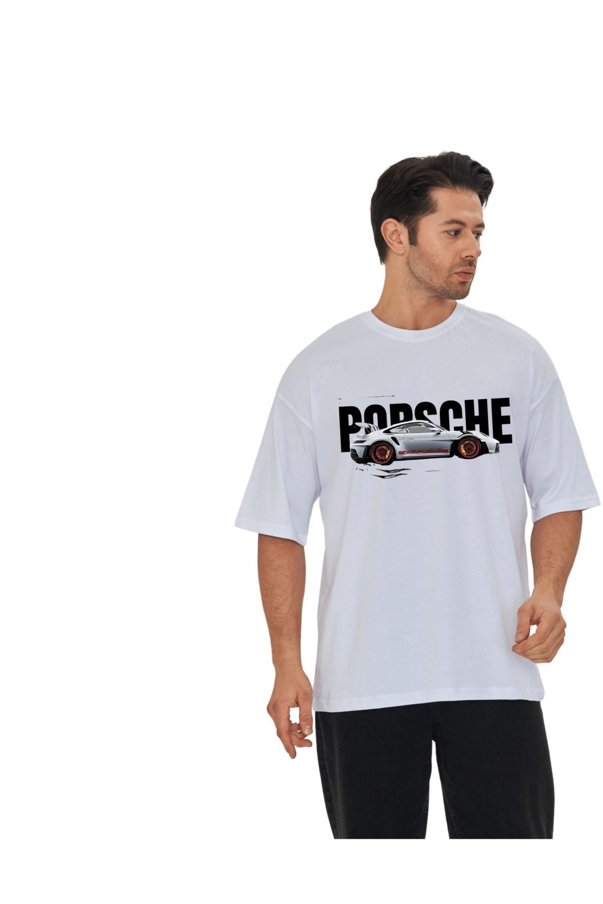 Streetwear Porsche Tasarımı Unisex Oversize T-shirt