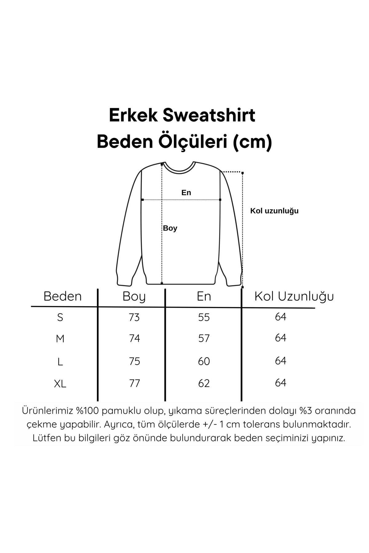 DTF Digital Baskılı 3 İplik Şardonlu Oversize Sweatshirt - Sorry Temalı