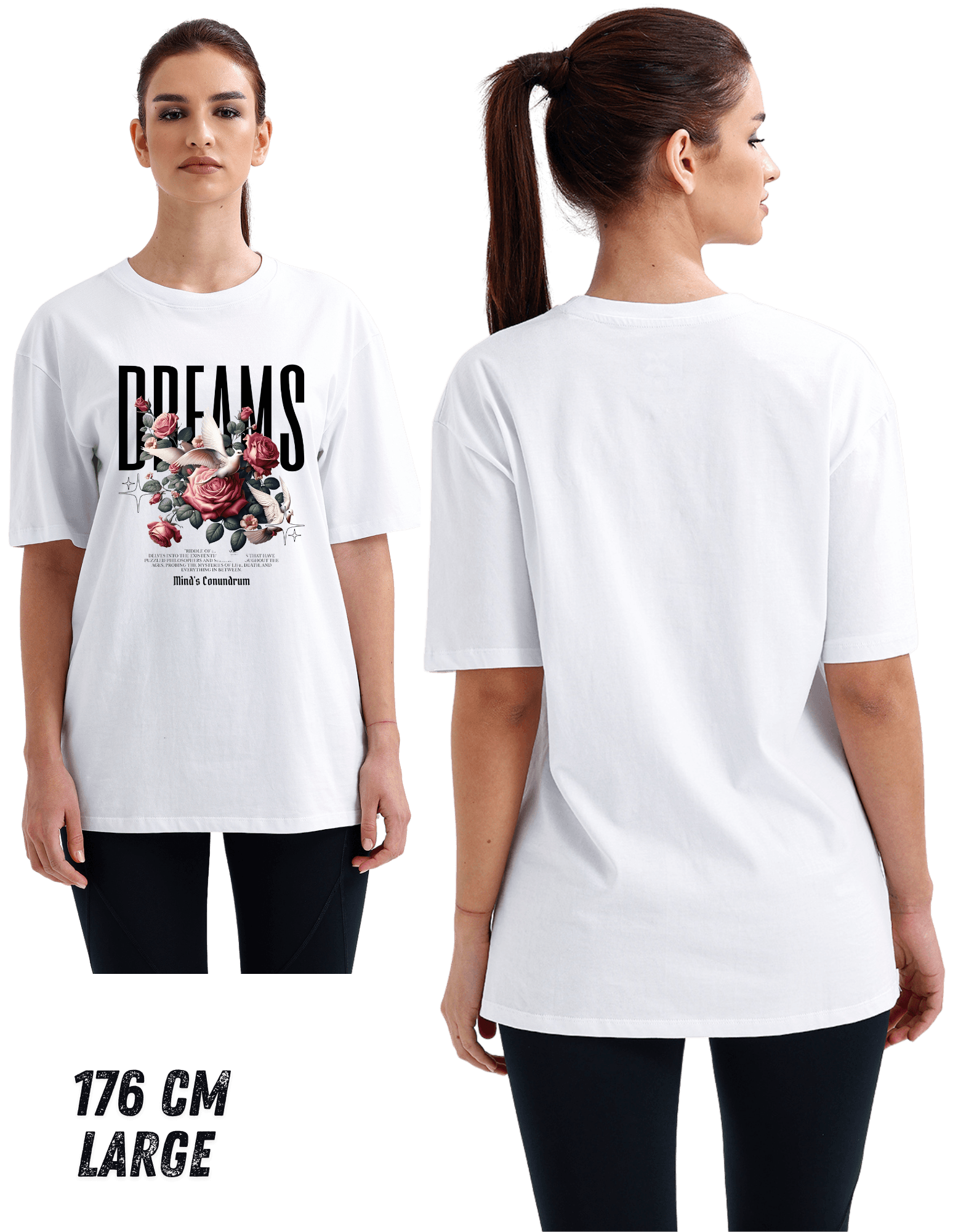 Digital Baskılı %100 Pamuklu Unisex Regular Tişört -DREAMS