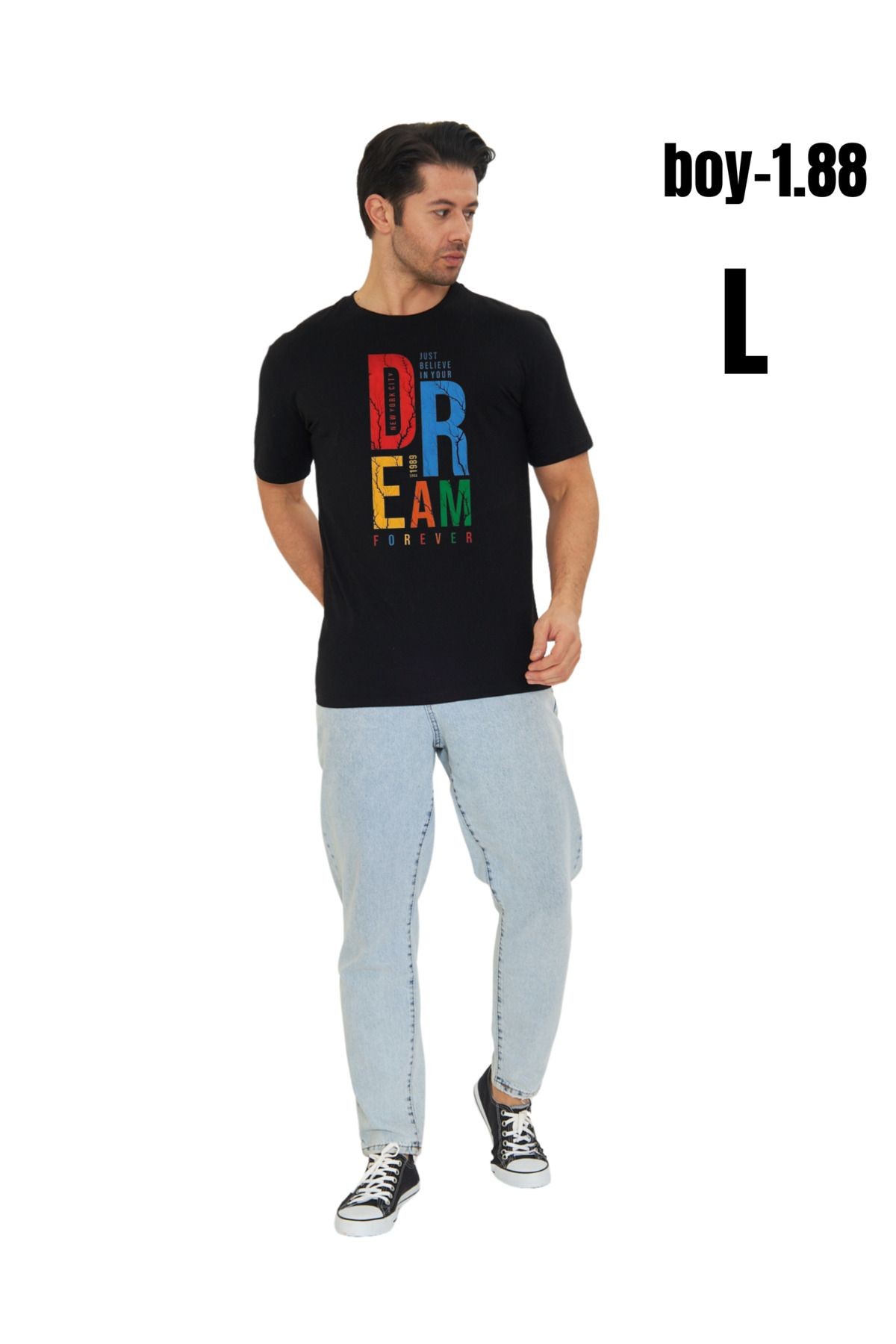 Digital Baskılı %100 Pamuklu Unisex Oversize Tişört - Dream Dizayn