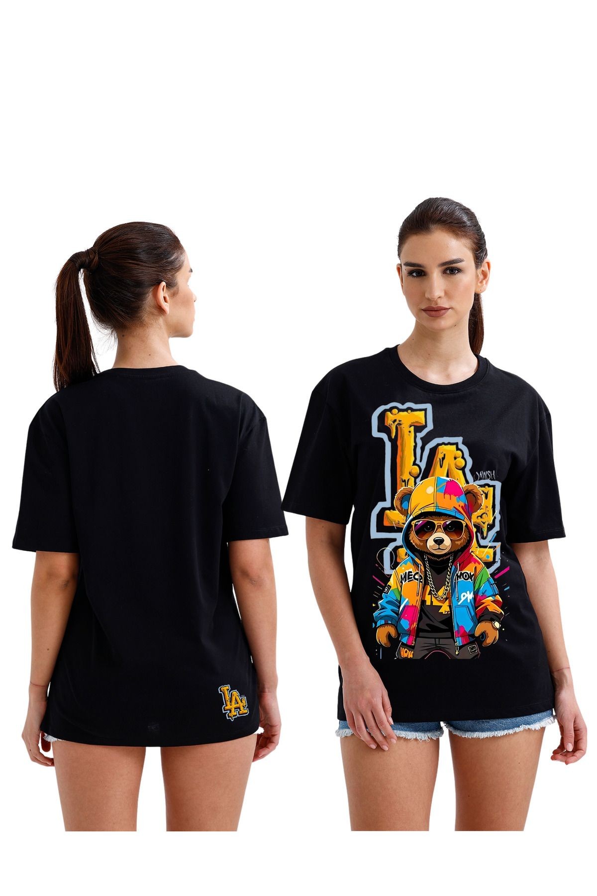 DTF Baskılı Regular Tişört- Unisex "Bear" main variant image