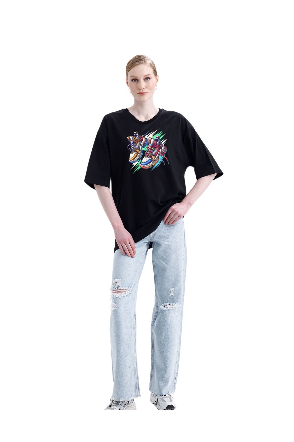 %100 Pamuklu Unisex Oversize Tişört