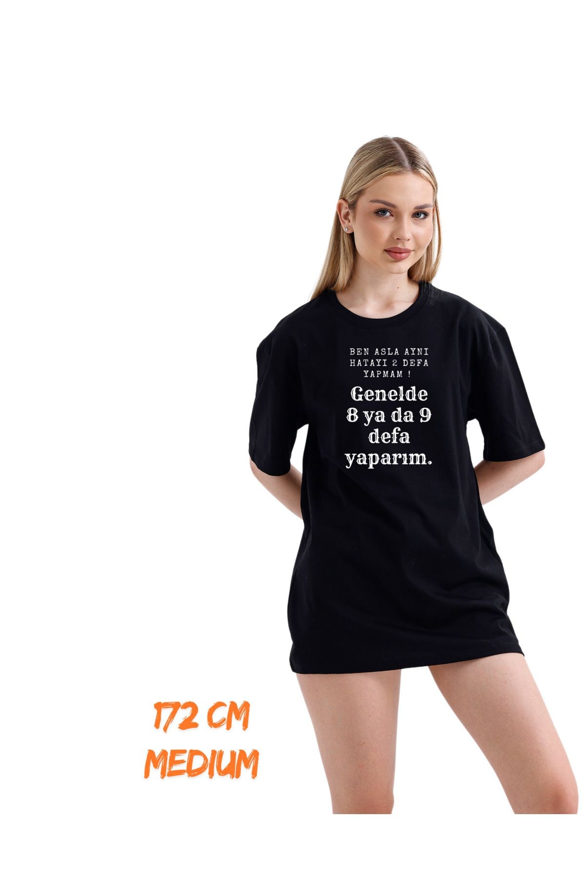 Digital Baskılı %100 Pamuklu Unisex Regular Tişört - Hata Yapmam Dizaynı