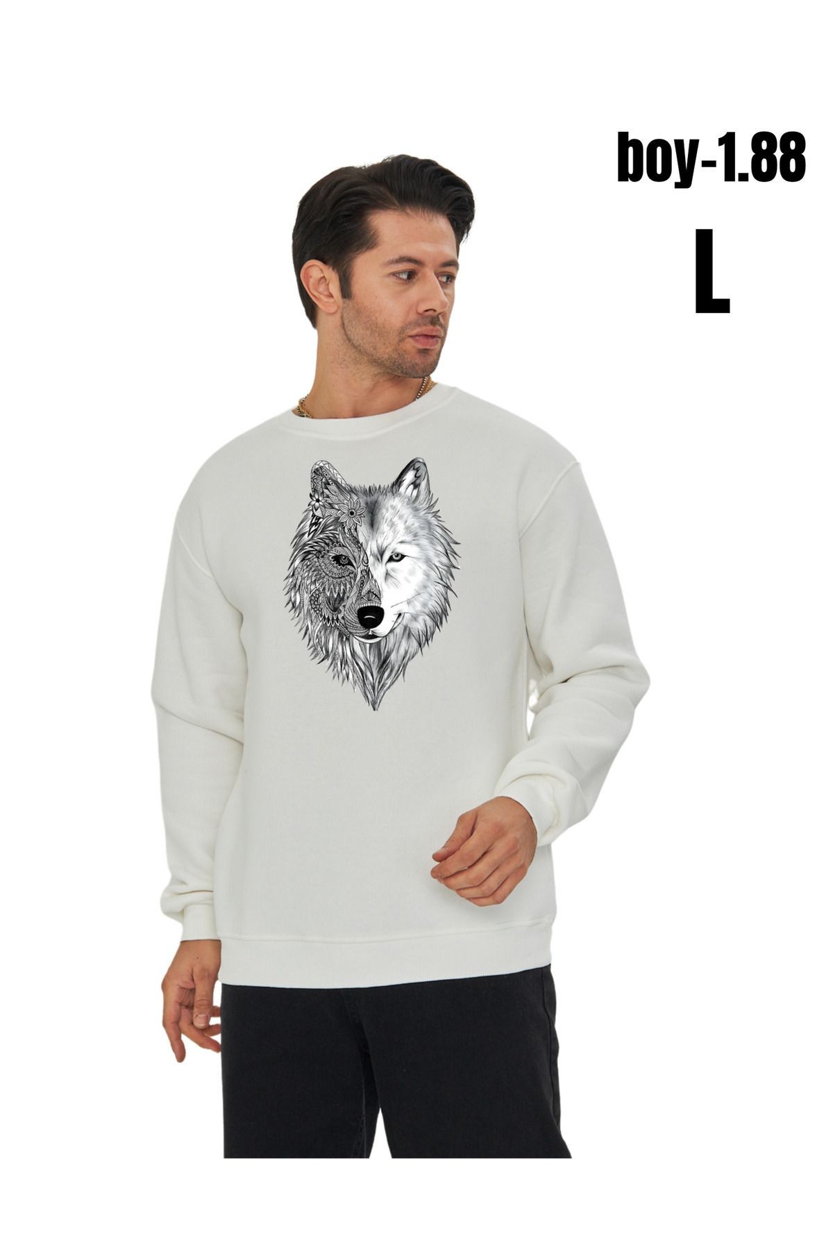 - Dtf Baskılı 3 Iplik Şardonlu Sweatshirt - Move Yazılı Tema image