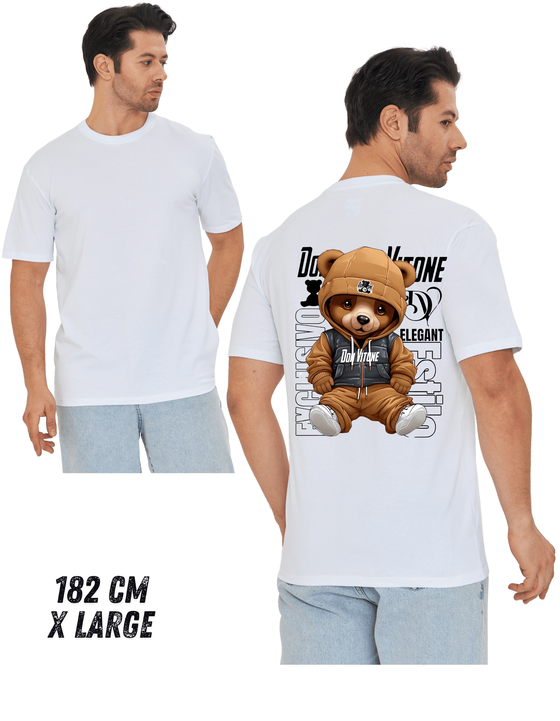 Digital Baskılı %100 Pamuklu Unisex Regular Tişört - DON VITONE image