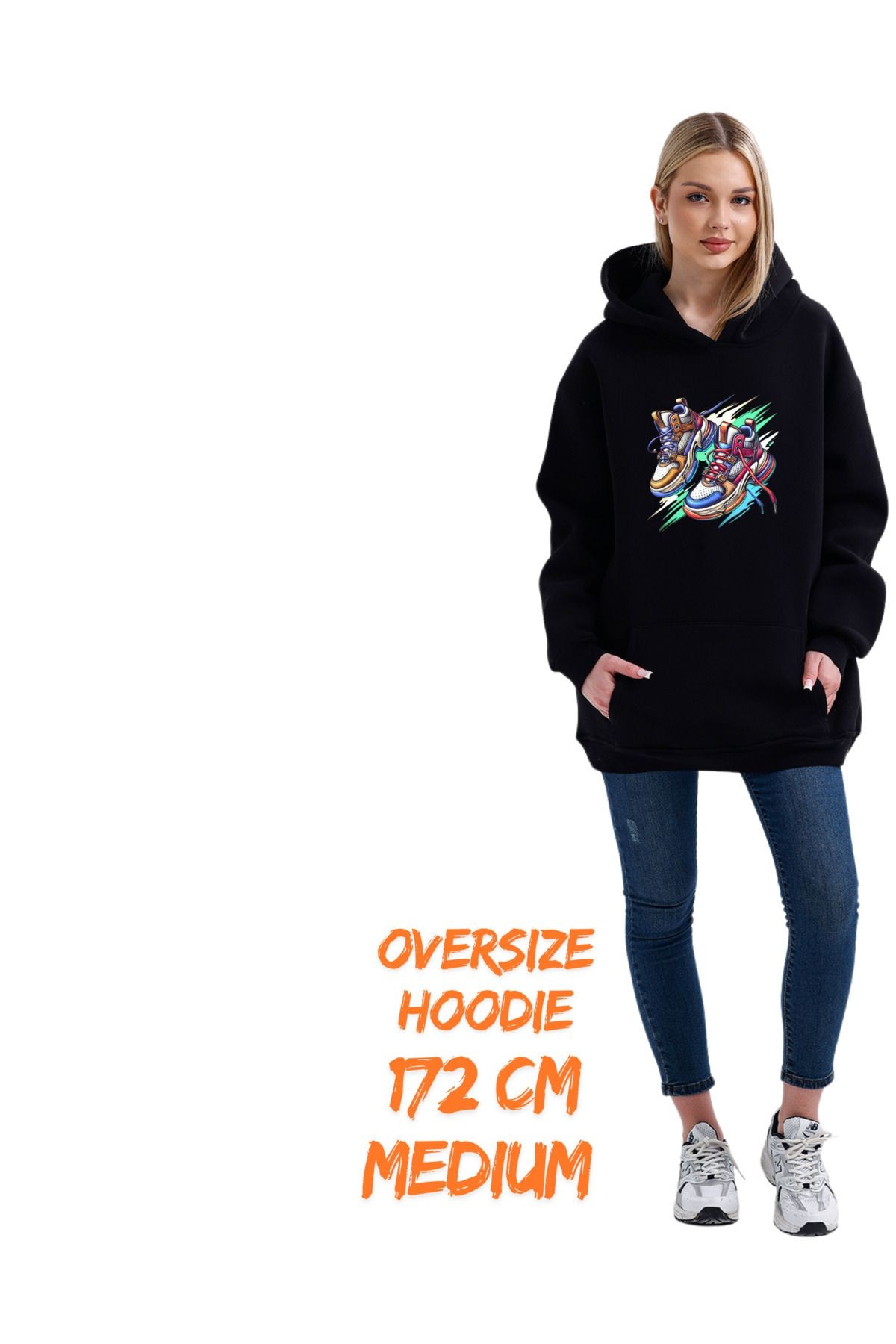 Digital Baskılı 3 İplik Şardonlu Kapşonlu ve Kanguru Cepli Sweatshirt "Hoodie" (pXm)