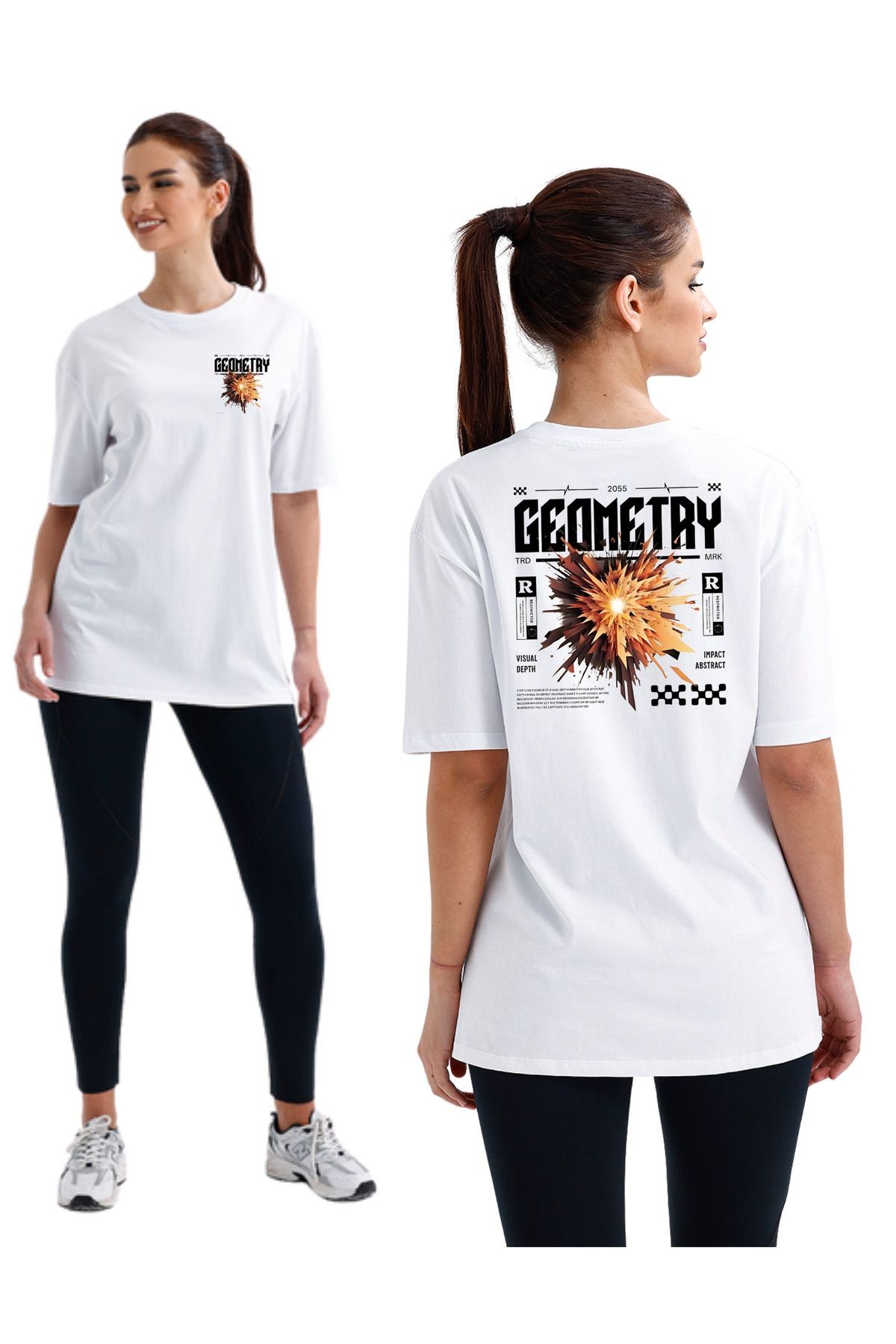 Streetwear 2009 Geometri Tasarımlı Regular Unisex T-Shirt main variant image