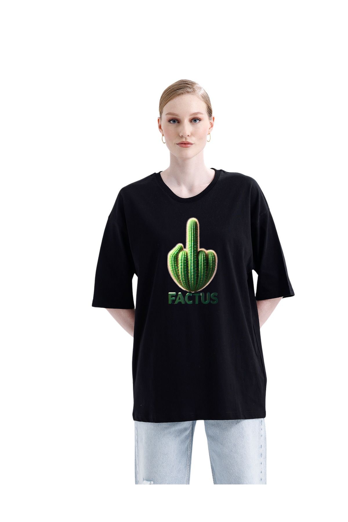 -  %100 Pamuklu Unisex Oversize Tişört image