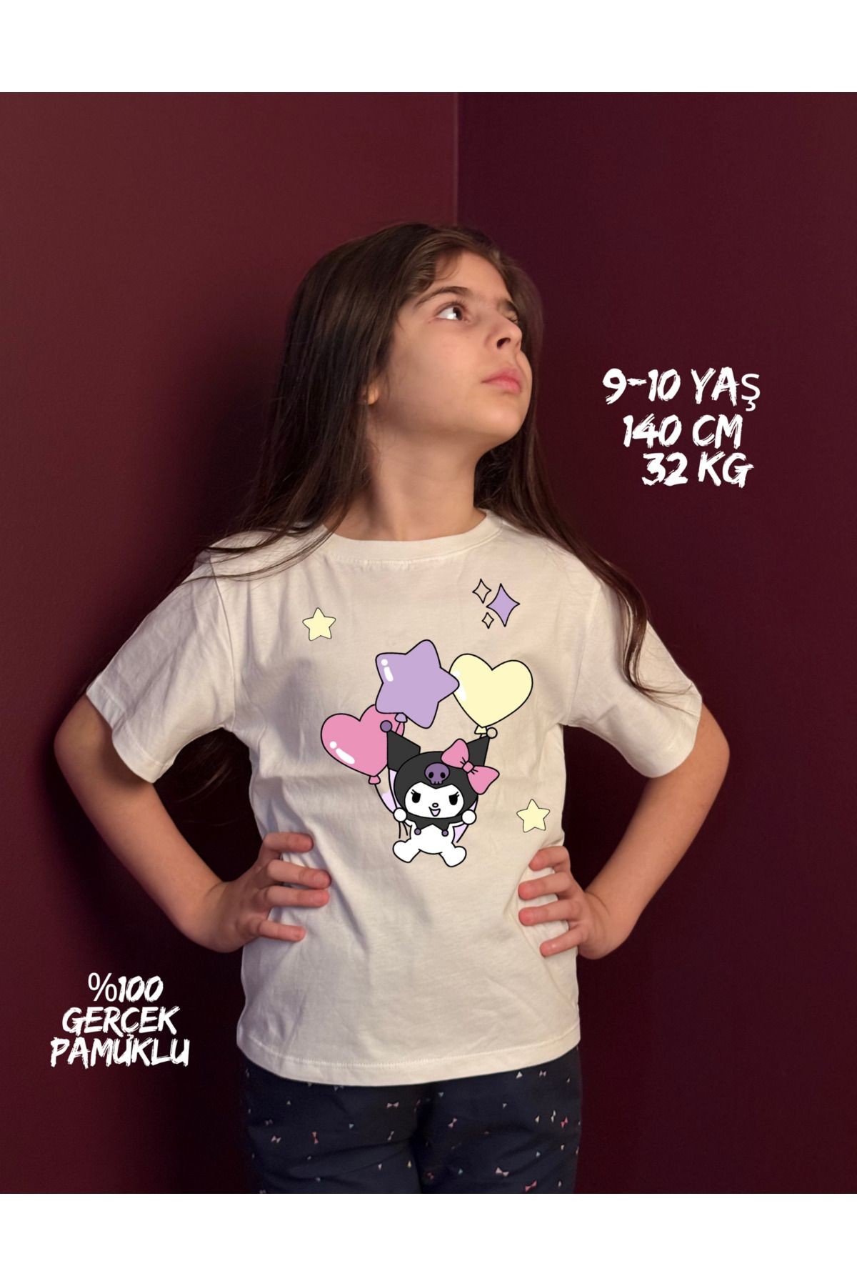 Kuromi Baskılı Unisex Seçenekli Çocuk T-shirt Koleksiyonu image