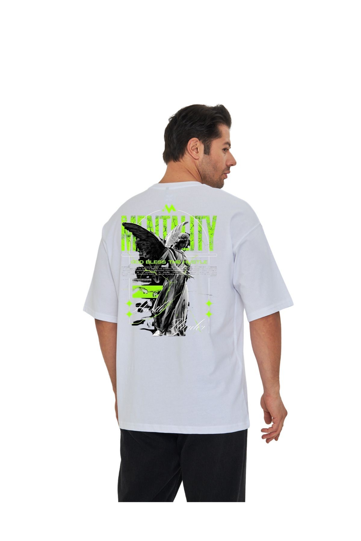 Streetwear Oversize Mentality Yazılı Unisex T-Shirt