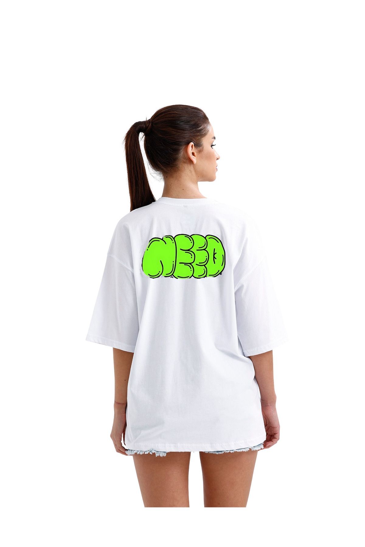 Streetwear Need Yazılı Unisex Oversize T-shirt