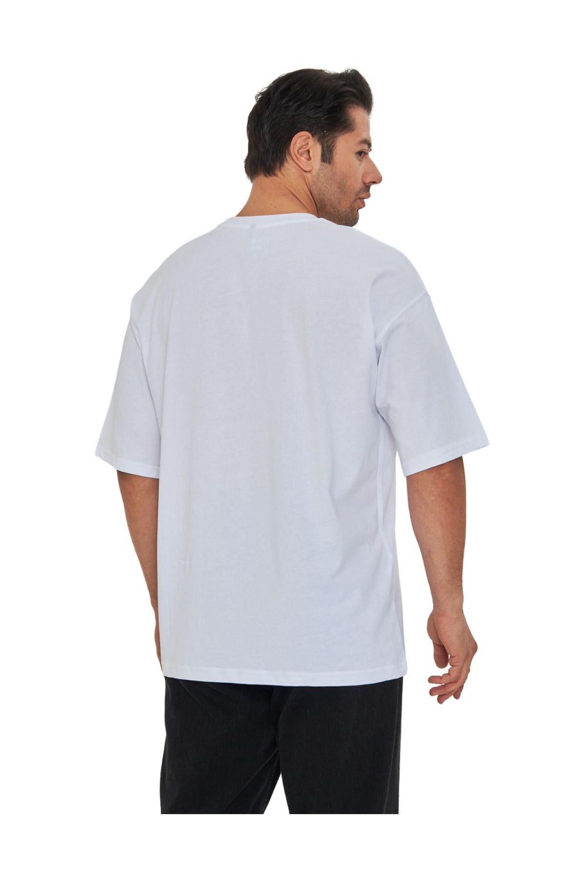 Digital Baskı DTF  %100 Pamuklu Oversize Tişört - Move Temalı