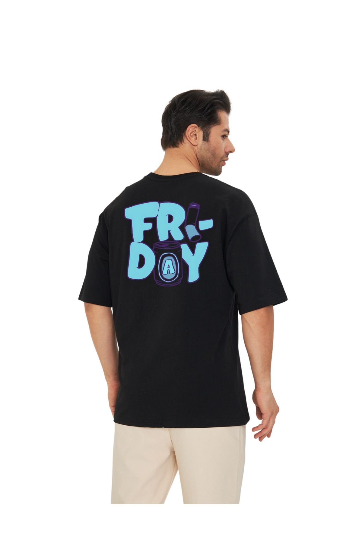 Streetwear Oversize Friday Yazılı Unisex T-Shirt