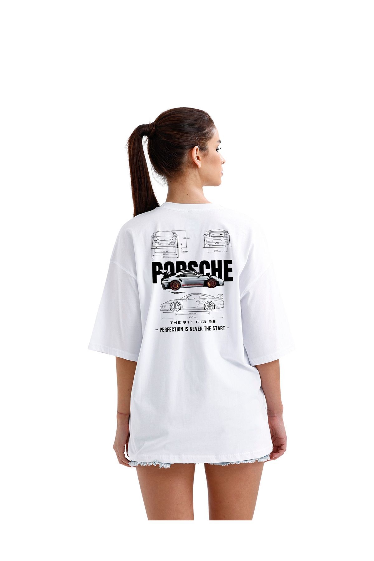 Streetwear Porsche Tasarımı Unisex Oversize T-shirt