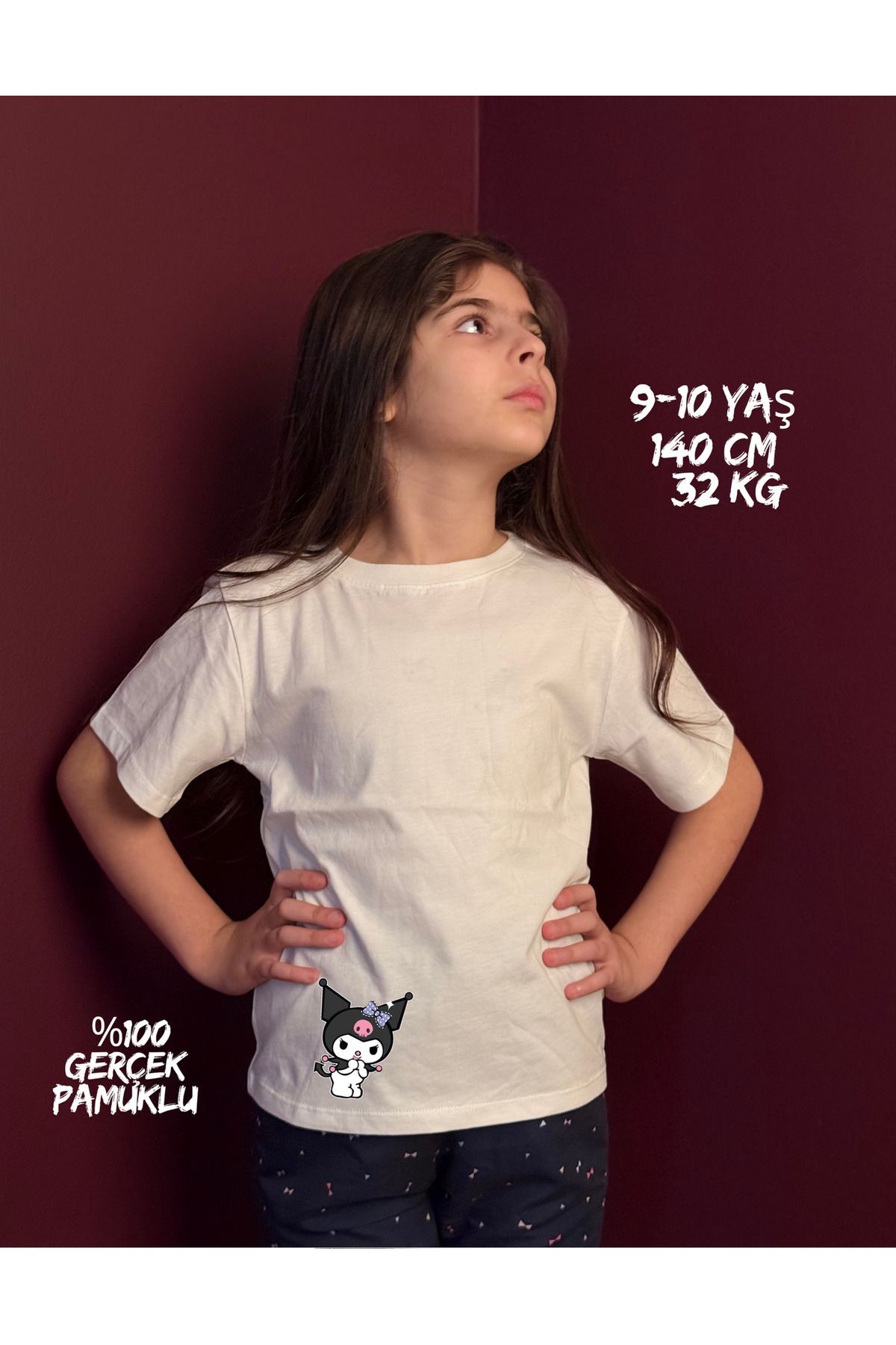 Kuromi Unisex Baskılı Seçenekli Çocuk T-shirt Koleksiyonu image