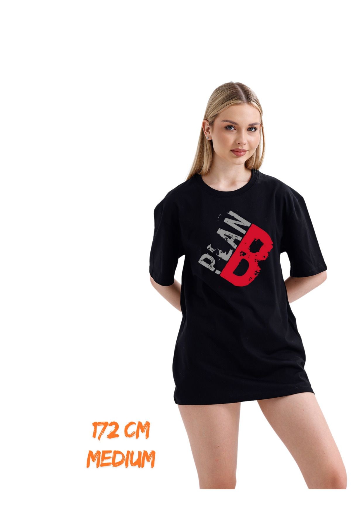 Digital Baskılı %100 Pamuklu Unisex Regular Tişört - B Planı Dizaynı main variant image