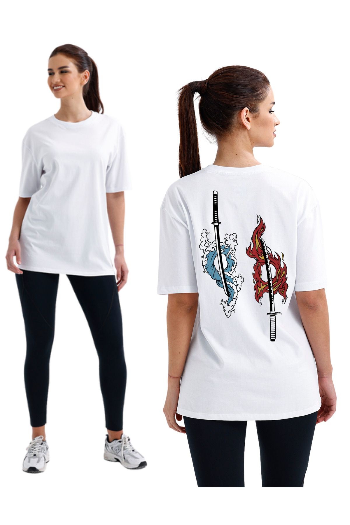 Ukiyo 4010 Su ve Ateş Tasarımı Unisex Regular T-shirt image