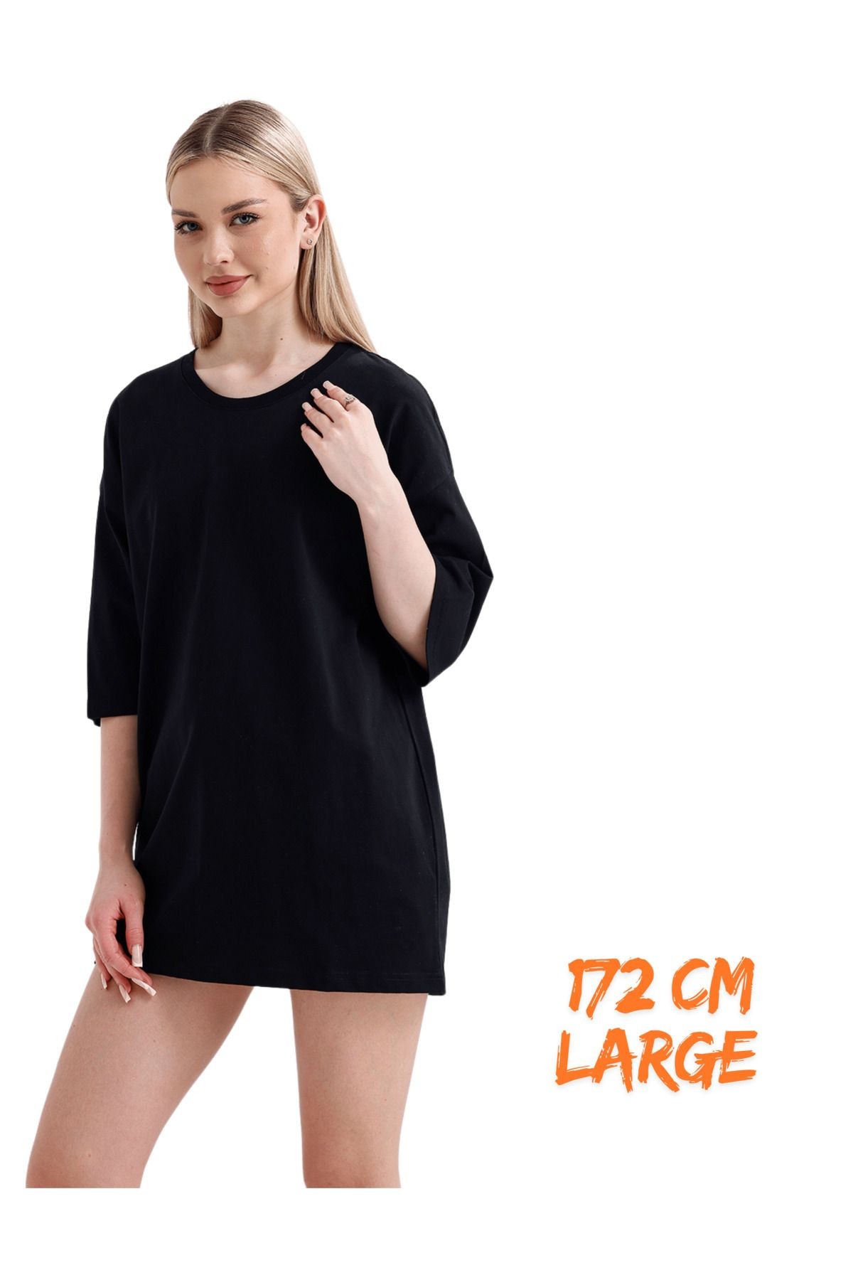 - %100 Pamuklu Oversize Tişört image
