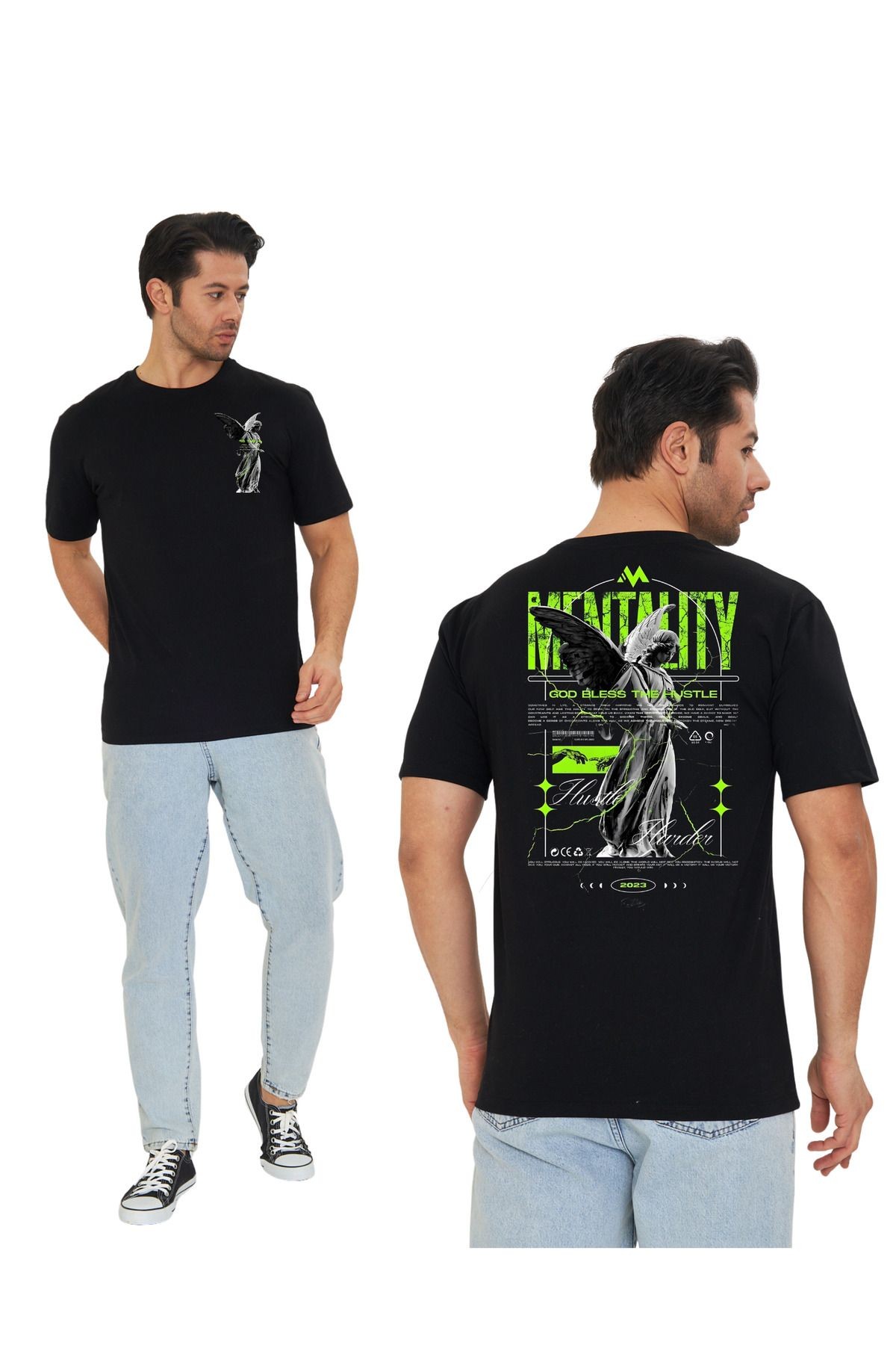 Streetwear 2017 Mentality Yazılı Unisex Regular T-Shirt main variant image