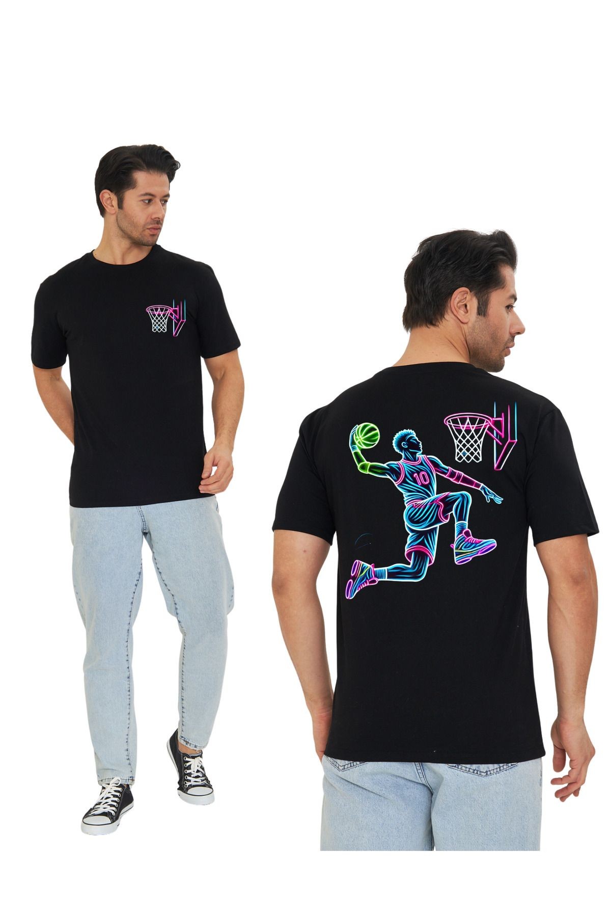 Ukiyo 4009 Basketbol Tasarımı Unisex Regular T-shirt