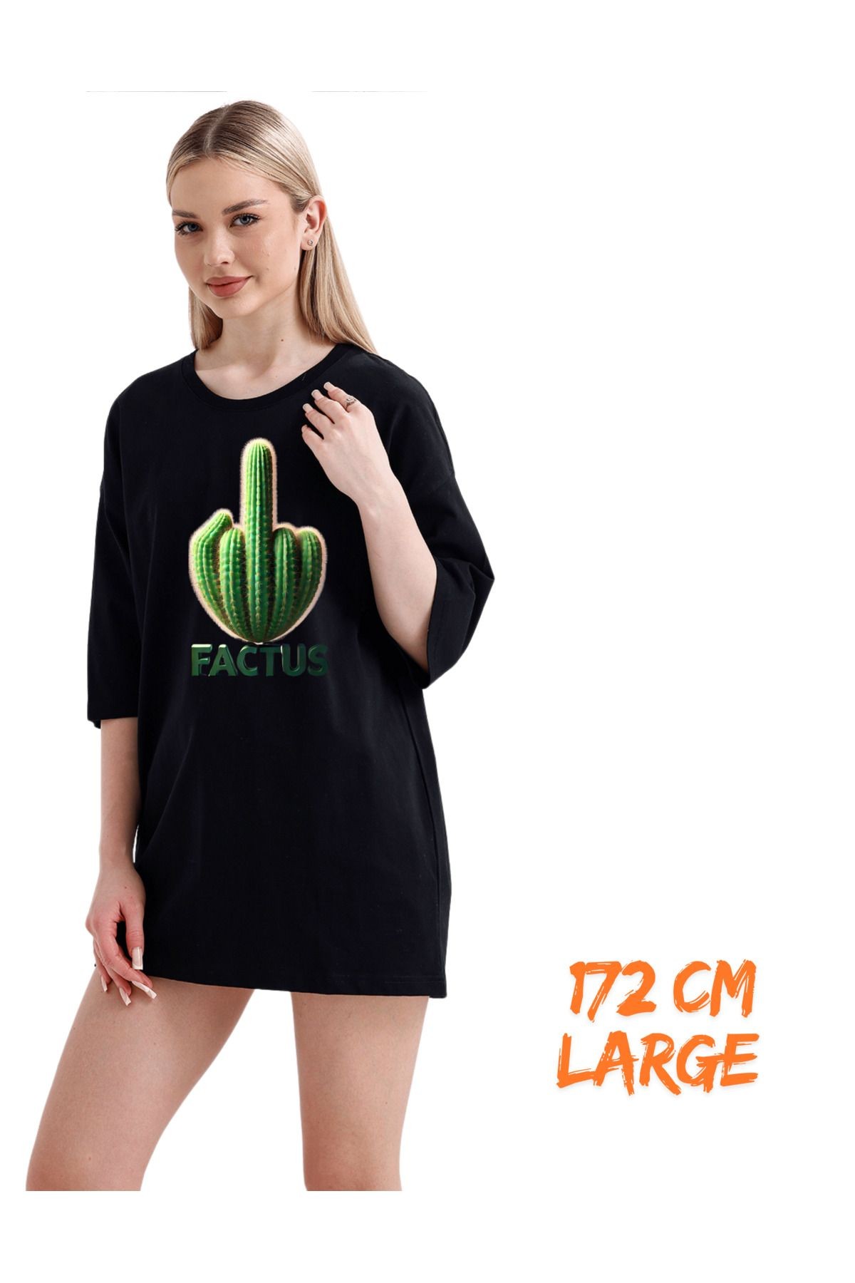 Digital Baskı Dtf %100 Pamuklu Oversize Tişört Factus Temalı image