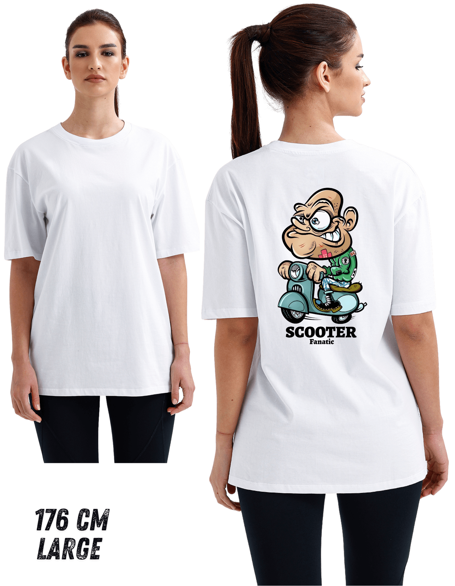 Digital Baskılı %100 Pamuklu Unisex Regular Tişört - Scooter - ANGRY OLD MAN