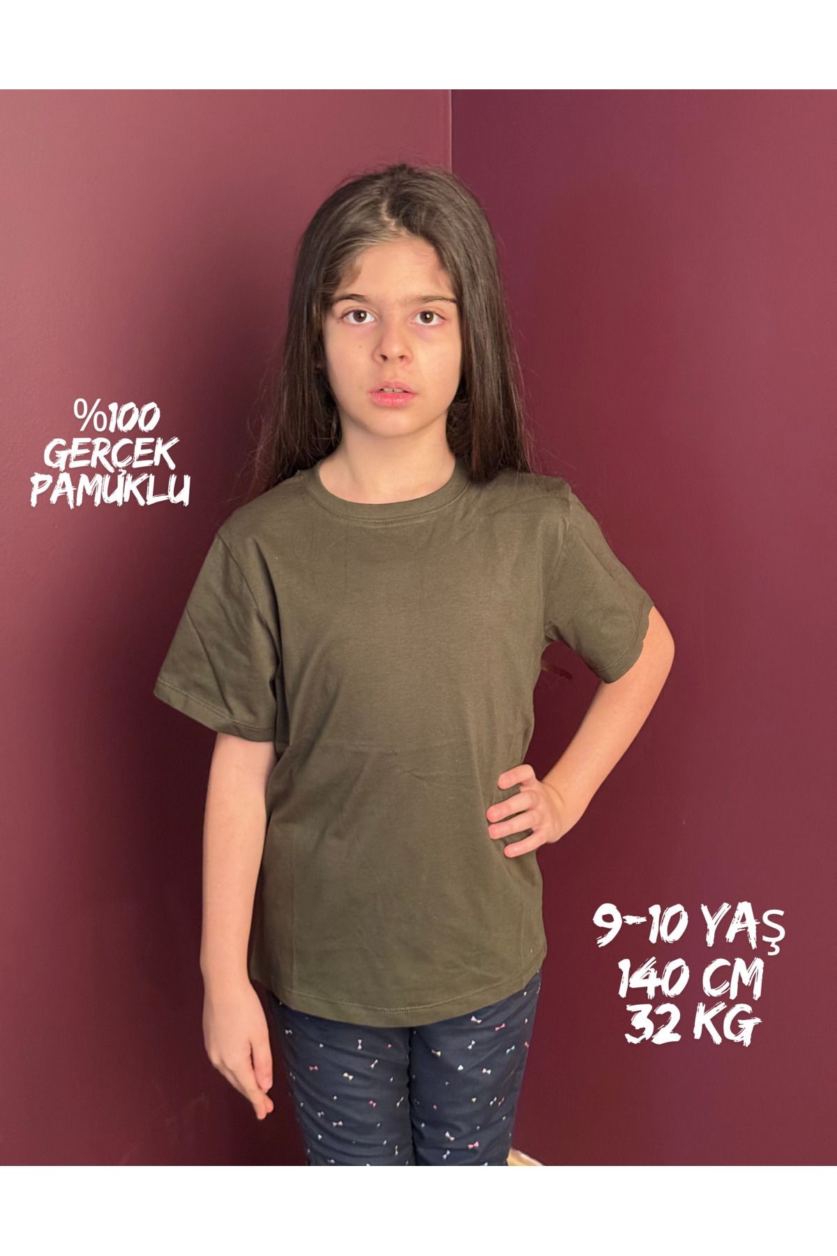 %100 Pamuklu Çocuk Tişörtleri TOPLAM 4 RENK 4 ADET