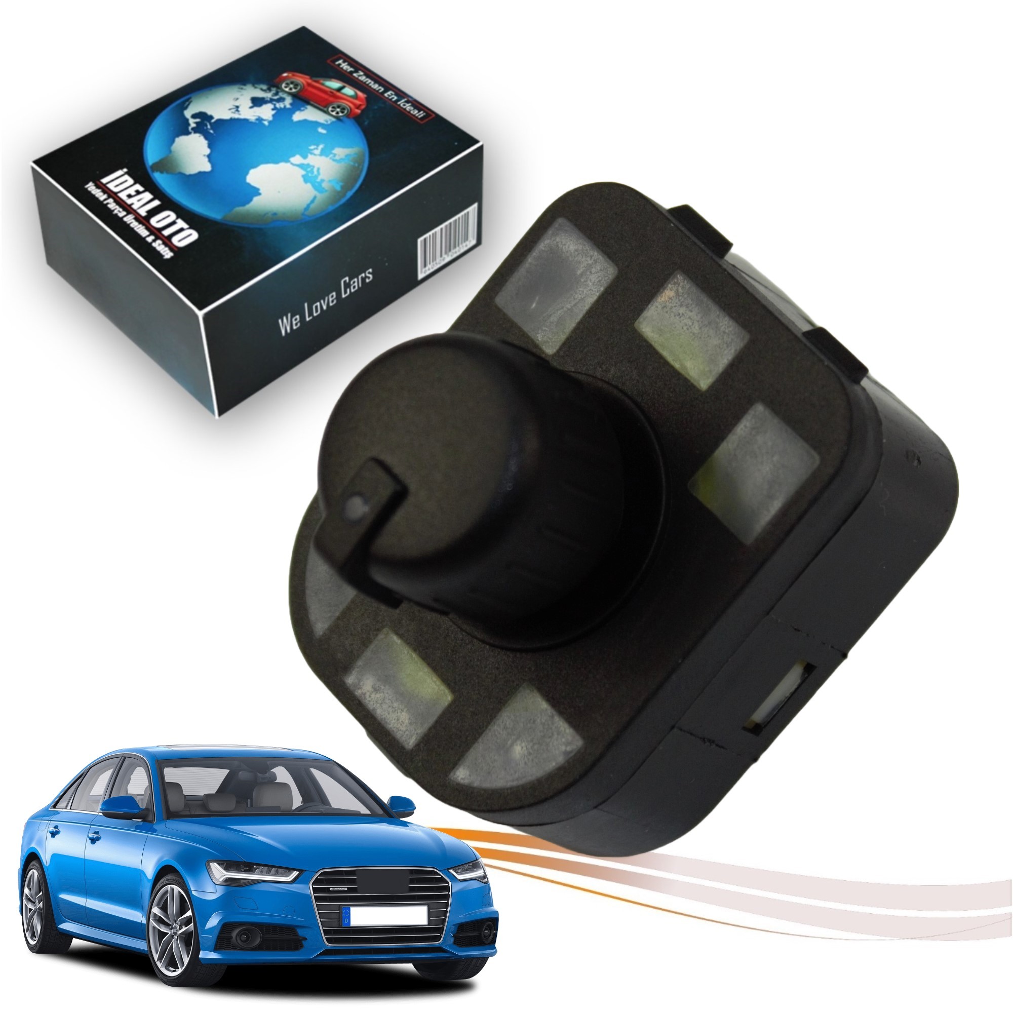 Audi A1, A2, A3, A4, A6, A8, Q7, R8, TT 1 (8n), R8 (4s) Ayna Ayar Anahtarı 8e0959565