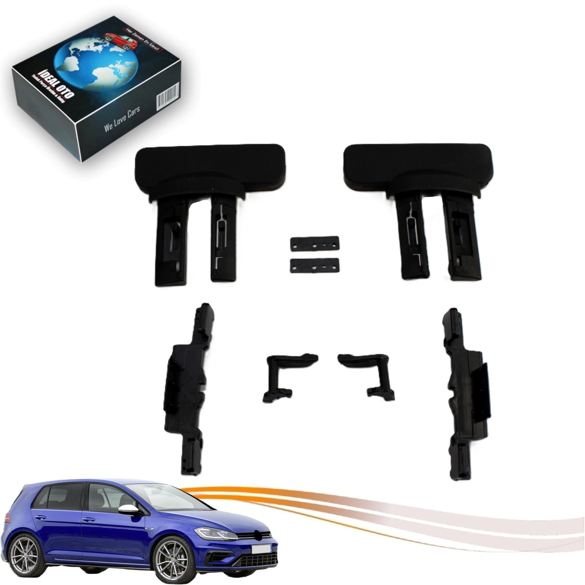 Volkswagen Golf 7 / Polo 5 Sunroof Perde Ayağı ve Tamir Kiti - Sol & Sağ Set OEM: 1738292 - 1738293