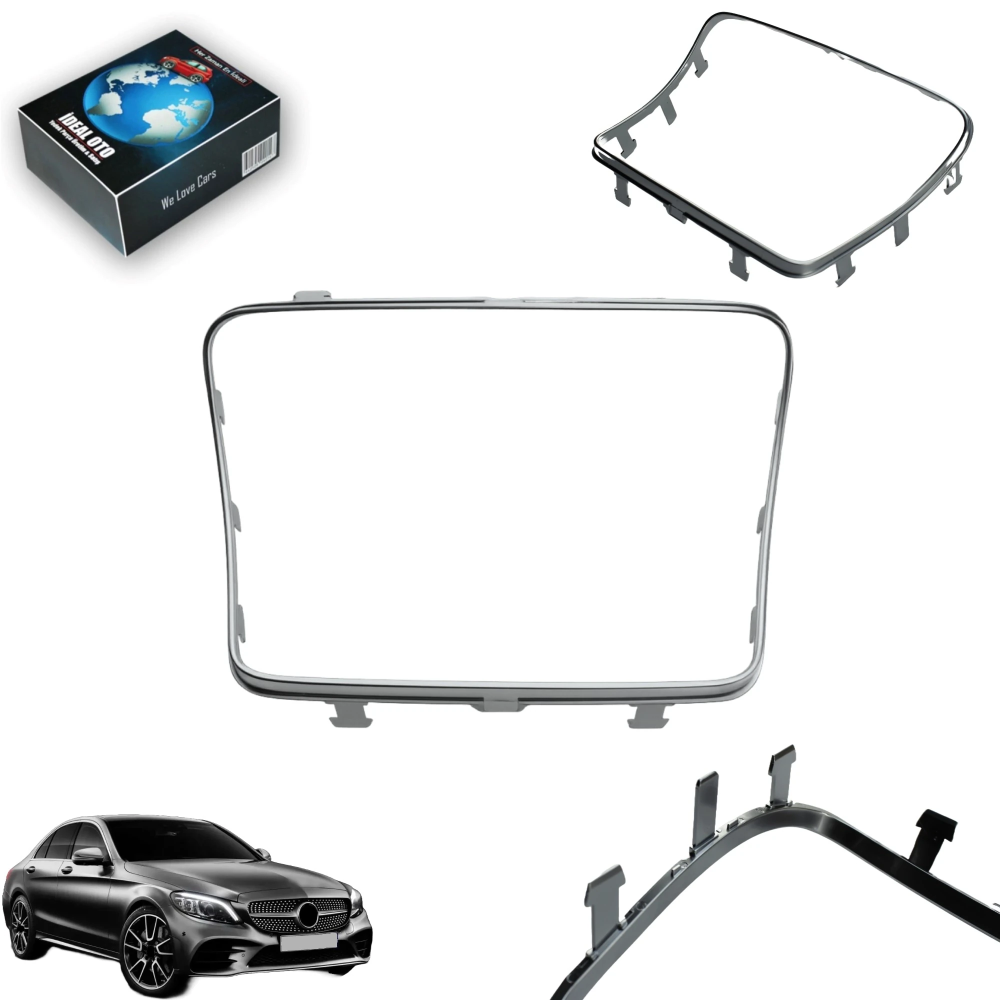 Mercedes-Benz C Serisi W205 Krom Bardaklık Çerçevesi OEM: A2056830900