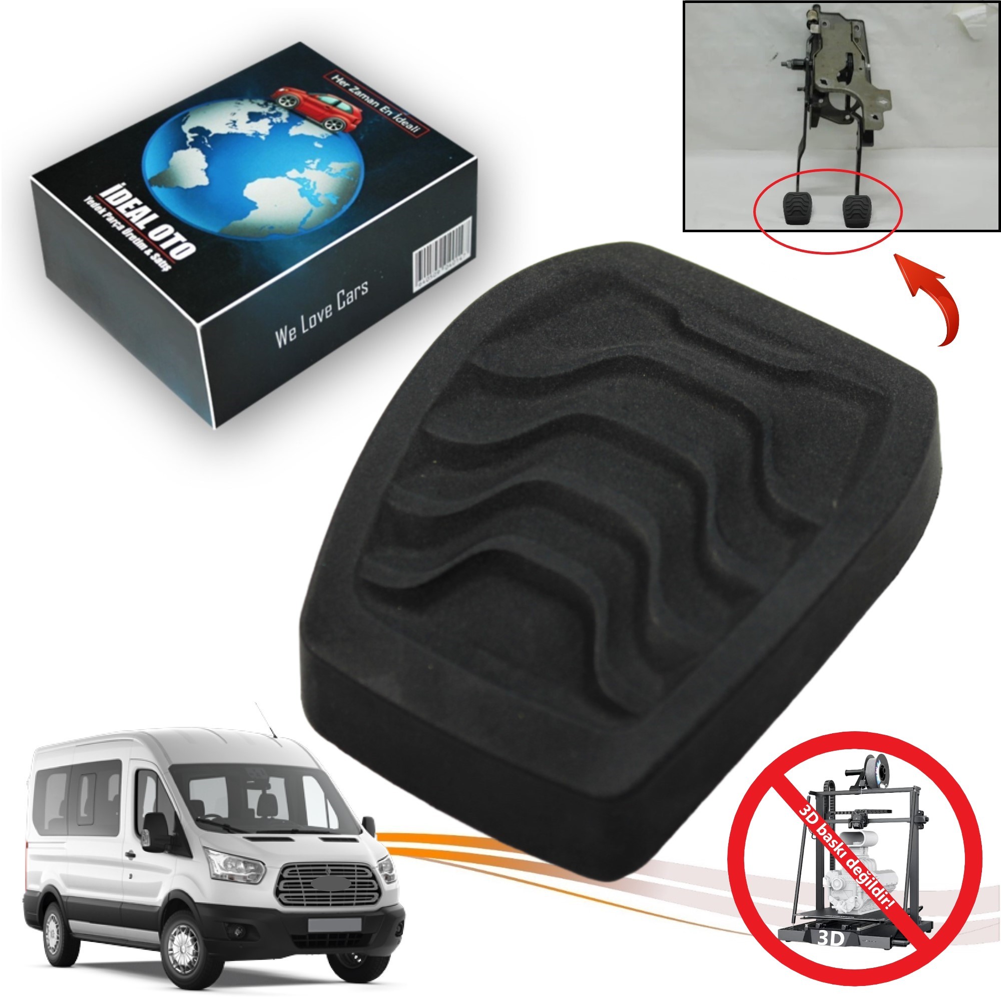 Ford Transit 2013-2019 Pedal Lastiği 7A624 AB / 1826229