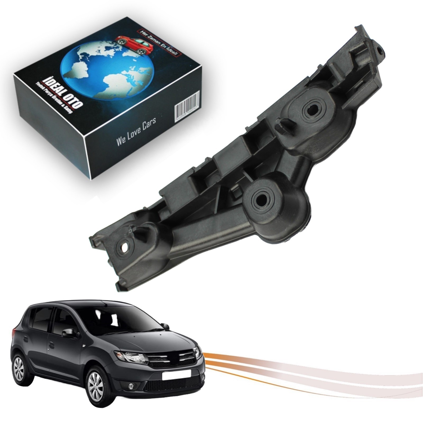 Dacia Sandero 2 için Ön Sağ Tampon Braketi Ayağı 631427092R