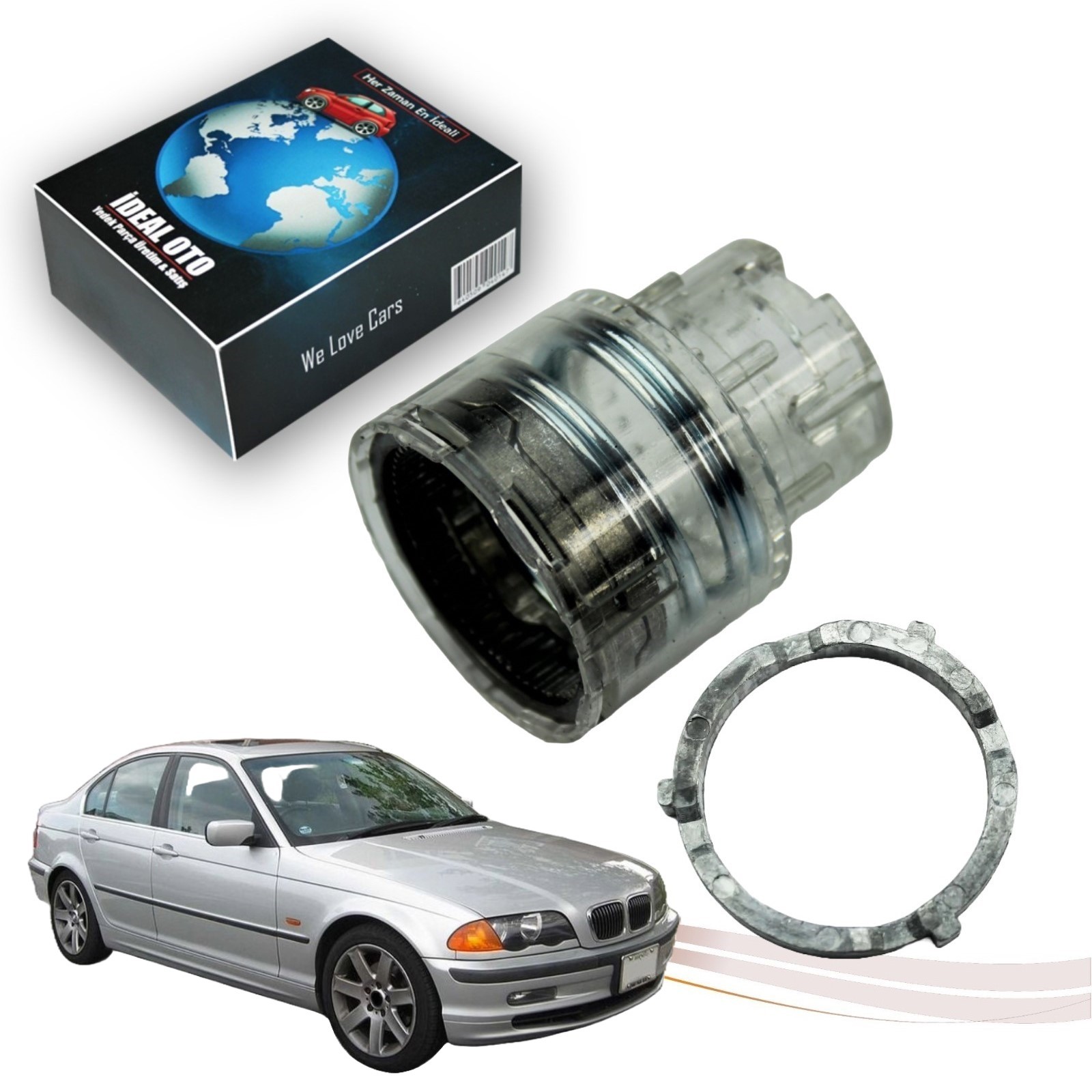 BMW 3 E46 1998-2007 Katlanır Ayna Kapağı -Yaylı