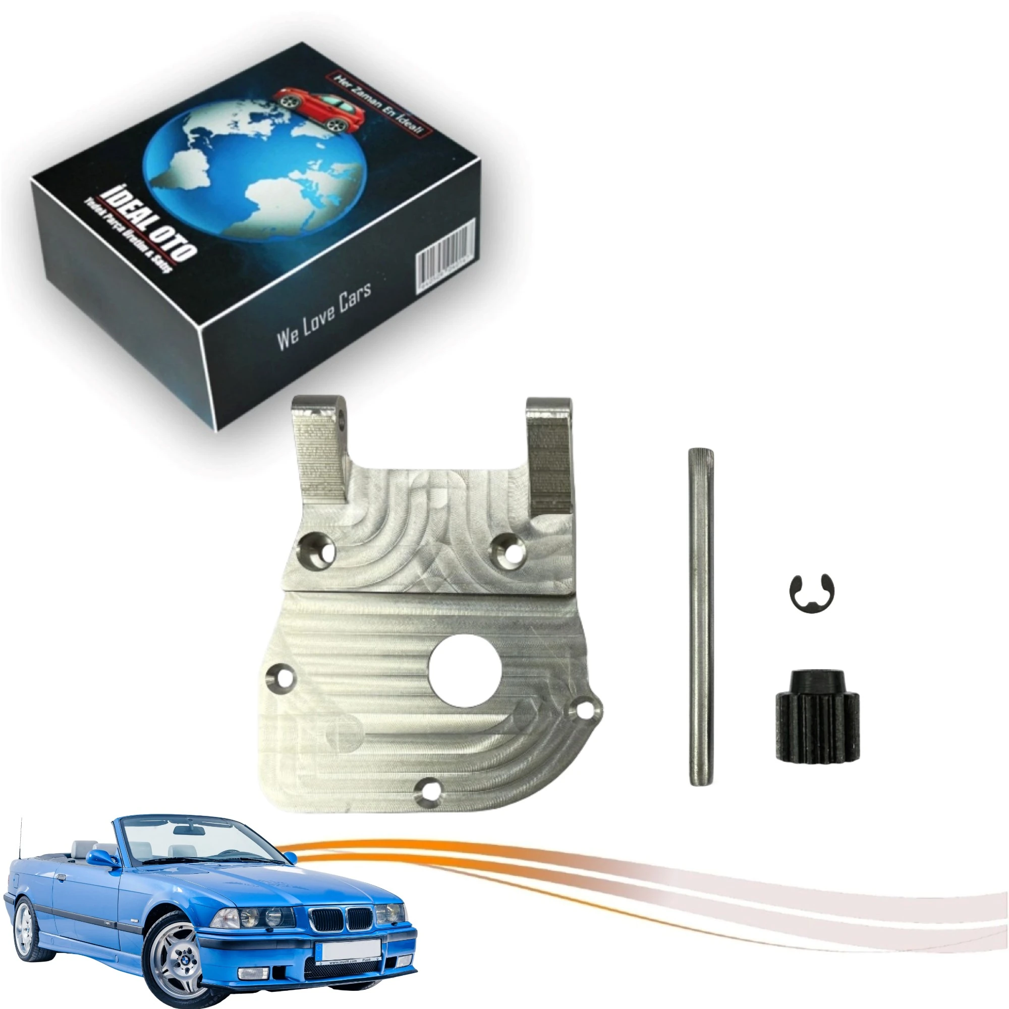 BMW E36 Cabrio Tente Motor Kapağı & Dişlisi Seti – Bağlantı Braketi – OEM 67618353577